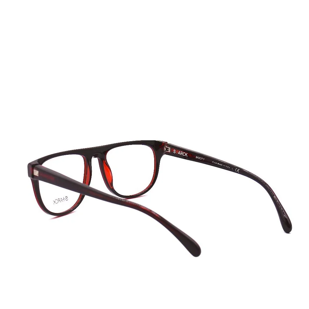 NEW STARCK EYES SH3020 MATTE BLACK RED AUTHENTIC EYEGLASSES FRAME - Picture 6 of 9
